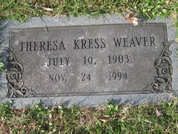 Theresa <I>Kress</I> Weaver 