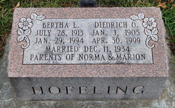 Bertha <I>Latta</I> Hofeling 