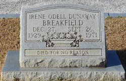 Irene Odell <I>Dunaway</I> Breakfield 