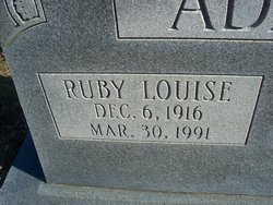 Ruby Louise Adams 