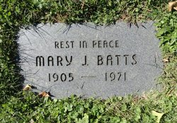 Mary J. <I>Batts</I> Bailey 