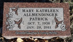 Mary Kathleen “Kathy” <I>Allmendinger</I> Patrick 