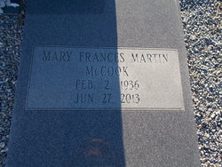 Mary Frances <I>Martin</I> McCook 