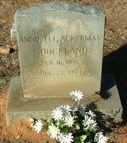 Annie Lee <I>Ackerman</I> Strickland 