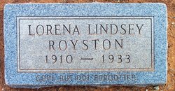 Lorena <I>Lindsey</I> Royston 
