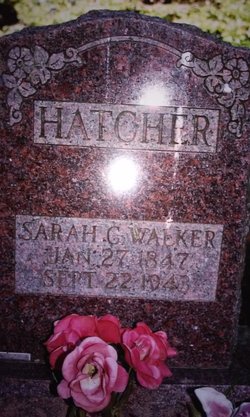 Sarah Catherine <I>Walker</I> Hatcher 