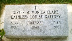 Sr M. Monica Clare ((Kathleen Louise) Gaffney 