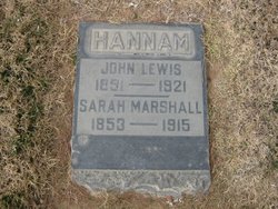 Sarah Marshall <I>Brockway</I> Hannam 
