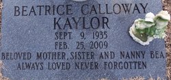 Beatrice <I>Calloway</I> Kaylor 