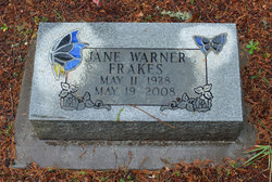 Jane <I>Warner</I> Frakes 