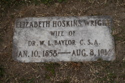 Elizabeth Hoskins <I>Wright</I> Baylor 