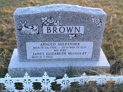 Janet Elizabeth <I>MacAulay</I> Brown 