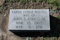 Nannie Estelle <I>Walston</I> Adkins 