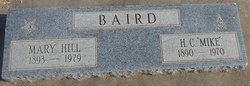 Mary Ann <I>Hill</I> Baird 