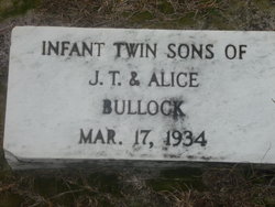Infant Twin Sons Bullock 