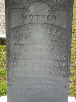 Martha Elizabeth <I>Clements</I> Adams 