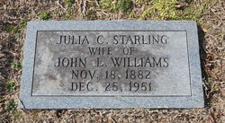 Julia C <I>Starling</I> Williams 