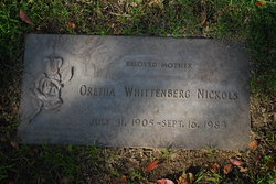 Oretha Agnes <I>Whitterberg</I> Nickols 