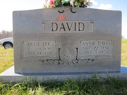 Annie <I>Davis</I> David 