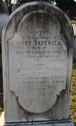 Mary <I>Tazewell</I> Waller 