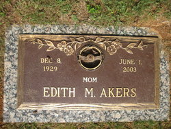 Edith Maxine <I>Pruett</I> Akers 