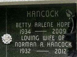 Betty Arlene <I>Hope</I> Hancock 
