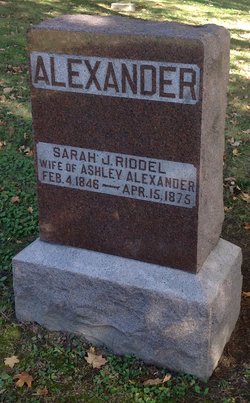 Sarah J. <I>Riddel</I> Alexander 