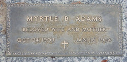 Myrtle <I>Blackie</I> Adams 