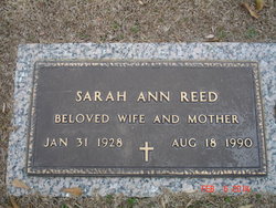 Sarah Ann <I>Glaspy</I> Reed 