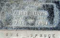 Alice Isabelle <I>Hanson</I> Davis 