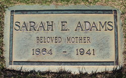 Sarah E <I>Burke</I> Adams 