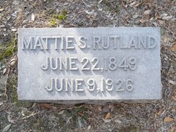 Martha Harris “Mattie” <I>Stevens</I> Rutland 