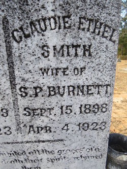 Claudie Ethel <I>Smith</I> Burnett 