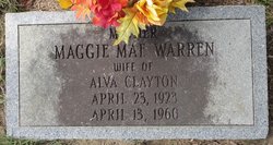 Maggie Mae <I>Warren</I> Clayton 