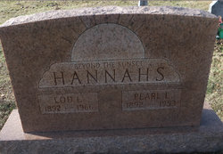 Pearl L. <I>Roe</I> Hannahs 