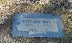 Betty Jean <I>Klein</I> Barber 