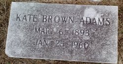 Kate <I>Brown</I> Adams 