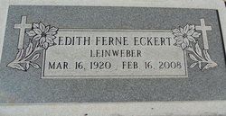 Edith Ferne <I>Leinweber</I> Eckert 