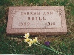 Sarah Ann “Sally” <I>Hudson</I> Brill 