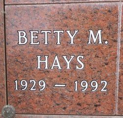 Betty M. <I>Hubbard</I> Hays 