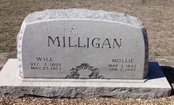 Mary Jane “Mollie” <I>Hilliard</I> Milligan 