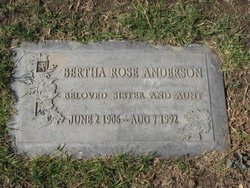 Bertha Rose <I>Carr</I> Anderson 