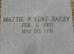 Mattie P. <I>Luke</I> Bailey 