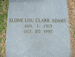 Elone Lou <I>Clark</I> Adams 