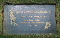 Jeanne Anne <I>Garner</I> Wissmann-Hannabach 