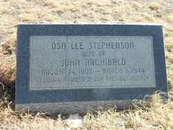 Osa Lee <I>Stephenson</I> Archibald 