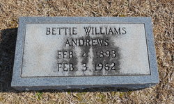Bettie Clyde <I>Williams</I> Andrews 