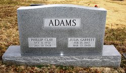 Julia <I>Garrett</I> Adams 
