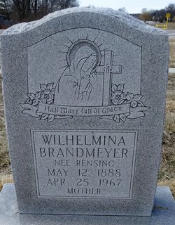 Wilhelmina Catherine <I>Rensing</I> Brandmeyer 