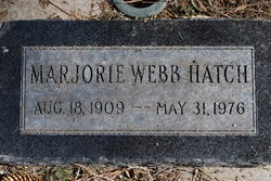 Marjorie <I>Webb</I> Hatch 